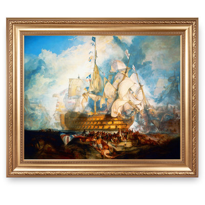 La Bataille de Trafalgar par J. M. W. Turner, reproduction de peinture de voilier, World Classic Reproductions for HomeDecor
