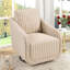 Fauteuil d'appoint pivotant rayé moderne de 34,25 po de largeur-1347826612