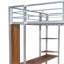 Lit mezzanine en métal avec 2 tablettes et un bureau-1904331785