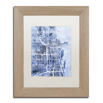 « chicago street map 2 », impression encadrée