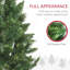 Arbre de Noël artificiel de 7,5 pi de hauteur avec 1075 branches, ouverture automatique, base en acier, aiguilles de pin