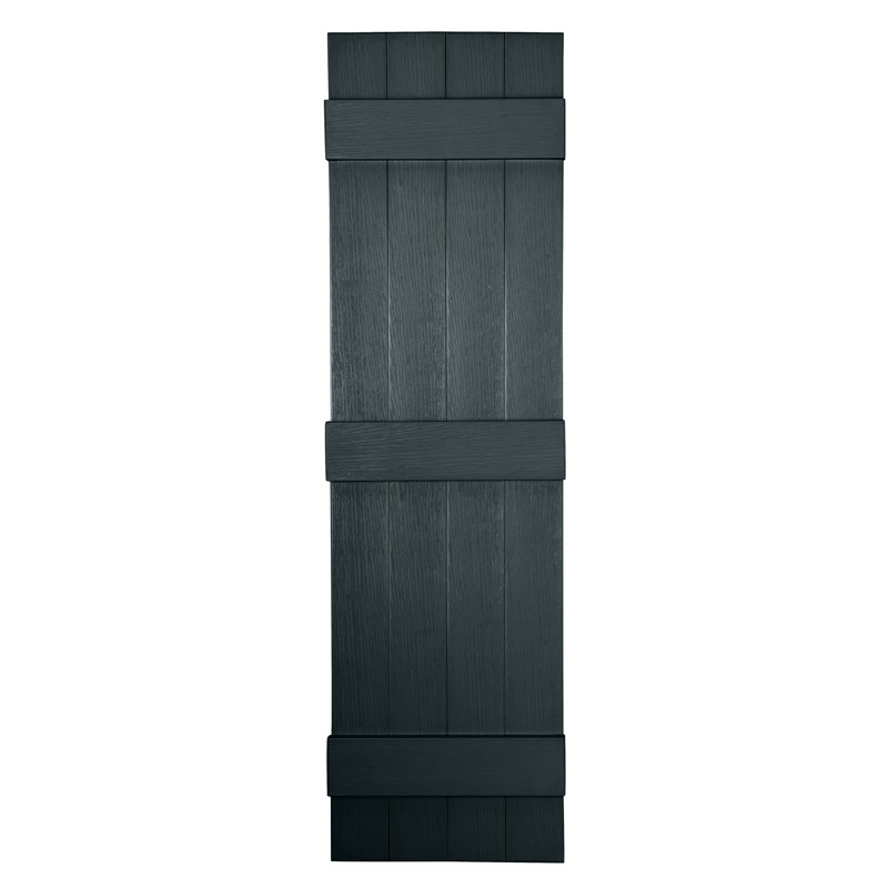 Persiennes personnalisées à 4 planches fermées, 73", Bleu lunaire
