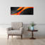 "Dynamic Orange Layers", art abstrait contemporain audacieux-348894652