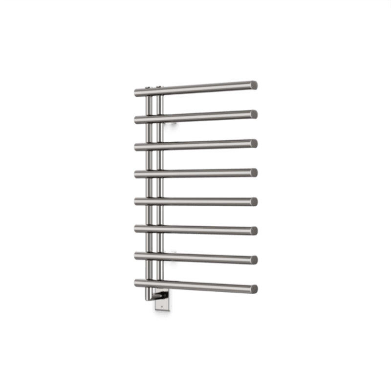 Linx Round 30" X 20" Hardwired Towel Dryer Matte Black, Brushed Nickel