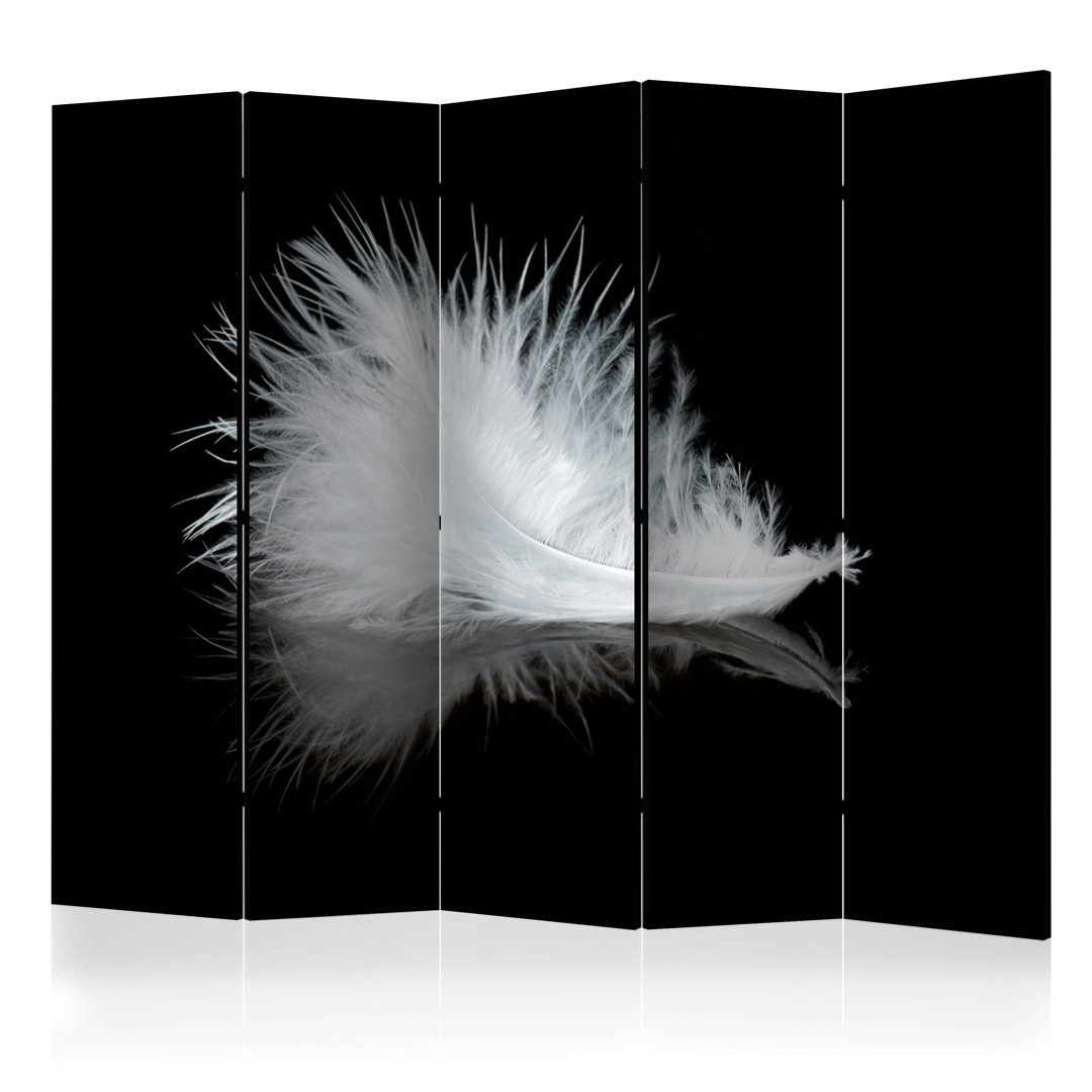 Paravent White Feather II mit 5 Paneelen