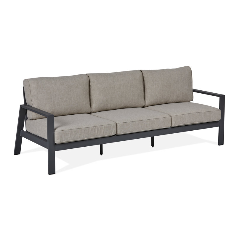 Real Flame Aegean 5 Seat Outdoor Patio Furniture Set With Fire Table, Sofa, 2 Chairs, Firepit, Side Table