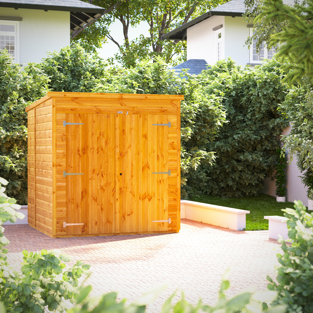 6.3 ft. W x 6.3 ft. D Solid Wood Tongue & Groove Pent Garden Shed