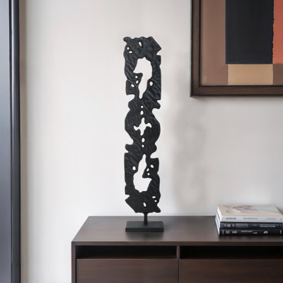 Altus Modern Abstract Metal Statue Decorative Object for Office Decor - Tall Sculptural Figurine Living Room Accent for Entryway or Home Decoration