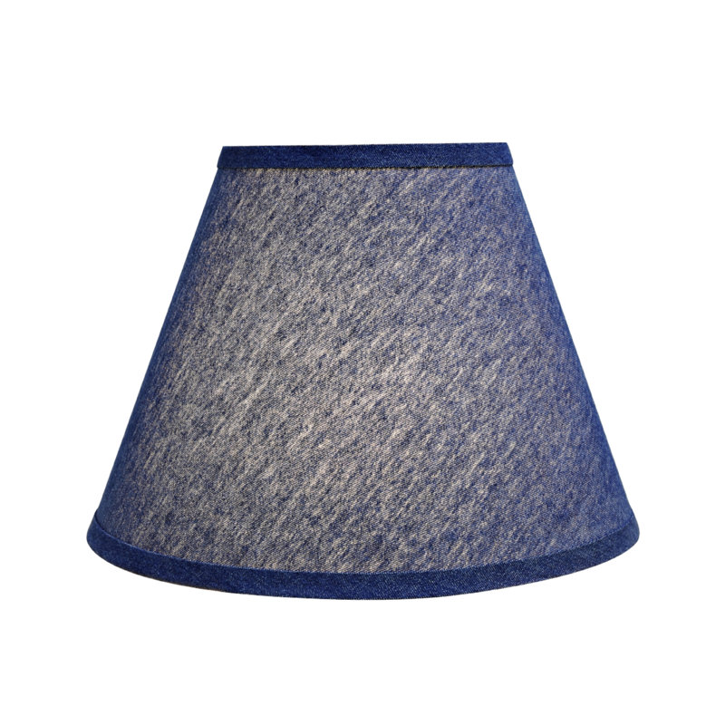 Abat-jour empire en tissu denim bleu foncé 9 po H
