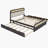 Bunk Bed with Storage Shelves in Twin Size