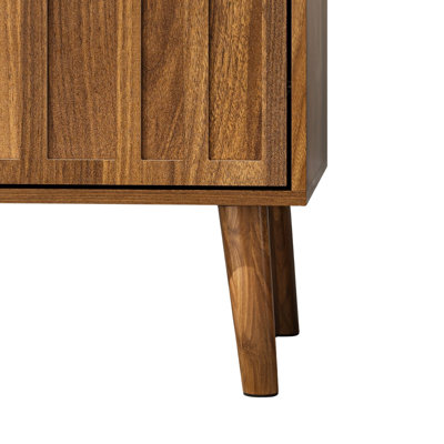 Armoire d'appoint en noyer de ferme avec portes à lattes