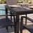 6-Person Rectangular Patio Dining Set With Stackable Textilene Chairs-1382668991