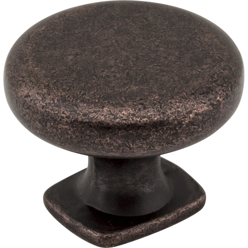 Belcastel I 1 3/8" Diameter Mushroom Knob, Distressed Oil Rubbed Bronze