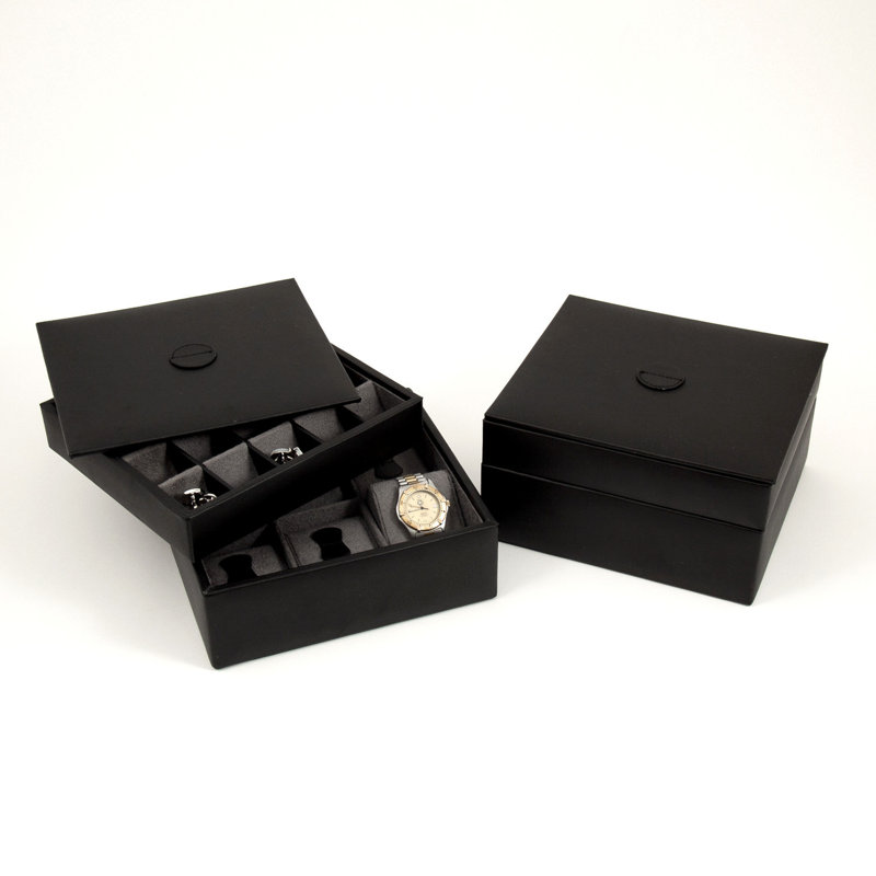 Leather Watch Box +, Black