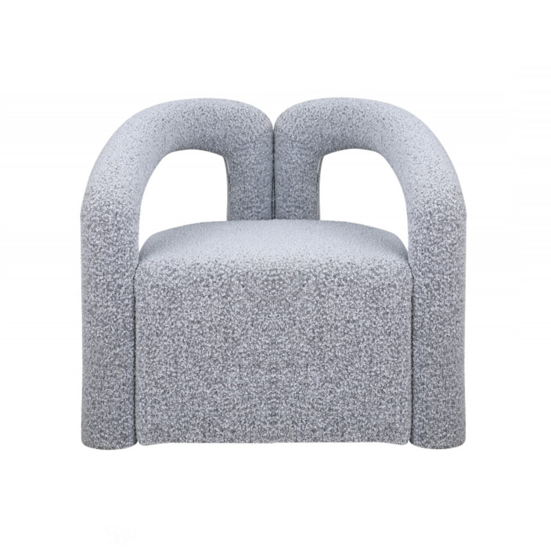 Fauteuil demi-tonneau Kierson, Boucle gris
