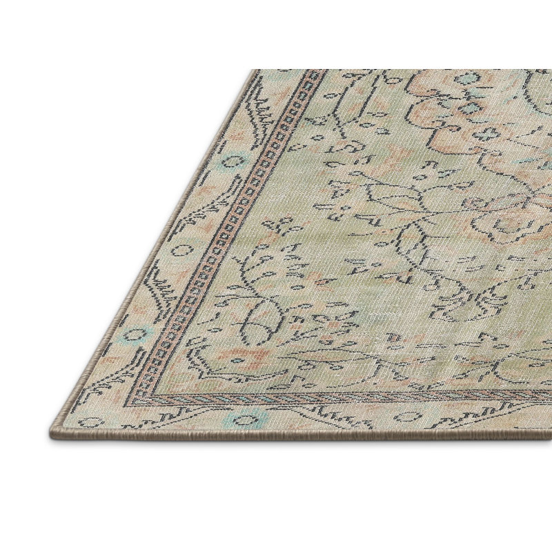 Tapis oriental beige / gris, Rectangle 5 pi x 7 pi