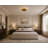 Eclectic 3 Light Gold Leaf Flush Mount-1411352658