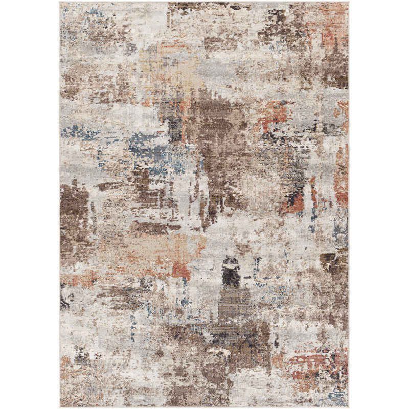 Notre Dame Abstract Indoor / Outdoor Rug, Rectangle 5'3" x 7'