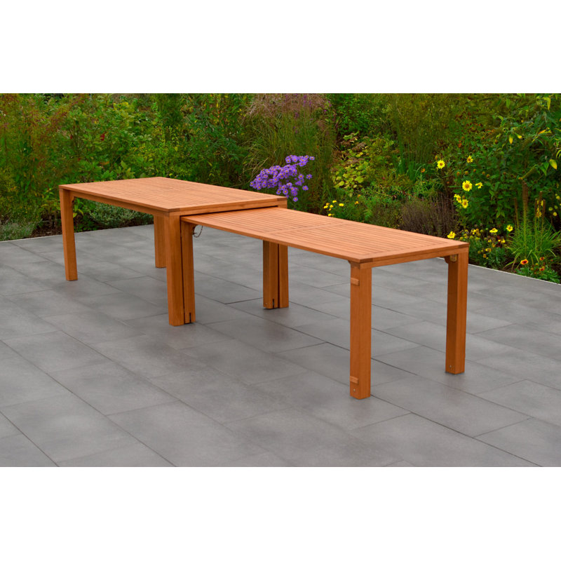 Demeray 8 - Person Wood Patio Dining Set with Rectangular Table