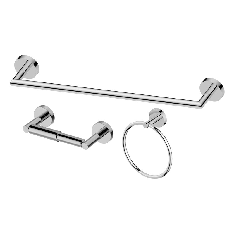 3 - Piece Bathroom Hardware Set, Chrome