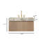 Armoire de salle de bain flottante Mid-Century