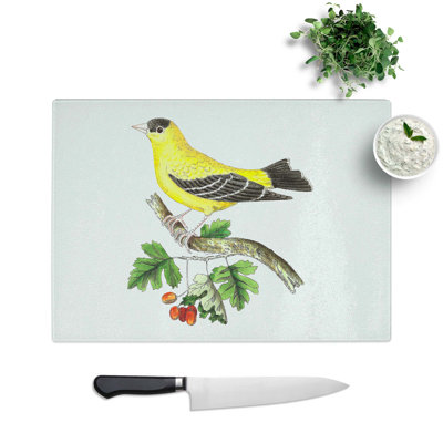 Glass Golden Finch by George Shaw Chopping Board