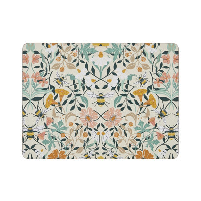 Bee Bloom Animal Print Rectangle Placemat
