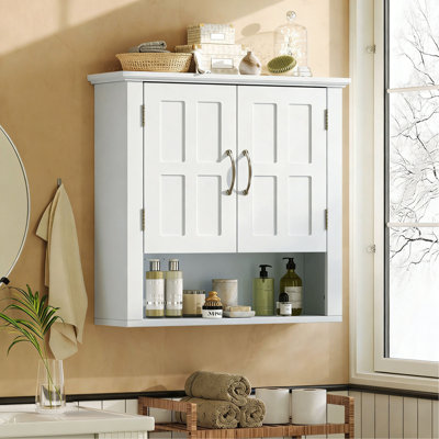 Bathroom Wall Storage Cabinet, Multi -Functional Wall Mounted Cabinet With Adjustable Shelves, Medicine Cabinet For Laundry Room & Kitchen & Living Room
