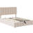 Hydraulic Storage Upholstered Bed - Beige Comfortable Design Elegant Platform With System