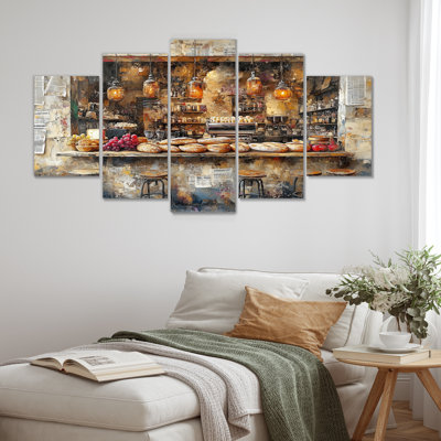 French Cafe Baguette Paris Shop II - French Cafe Wall Art Set