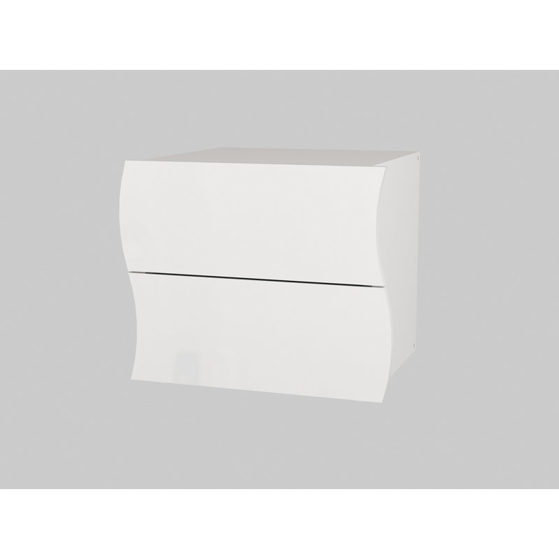 Colbie 127cm W Manufactured Wood Bedside Table, White