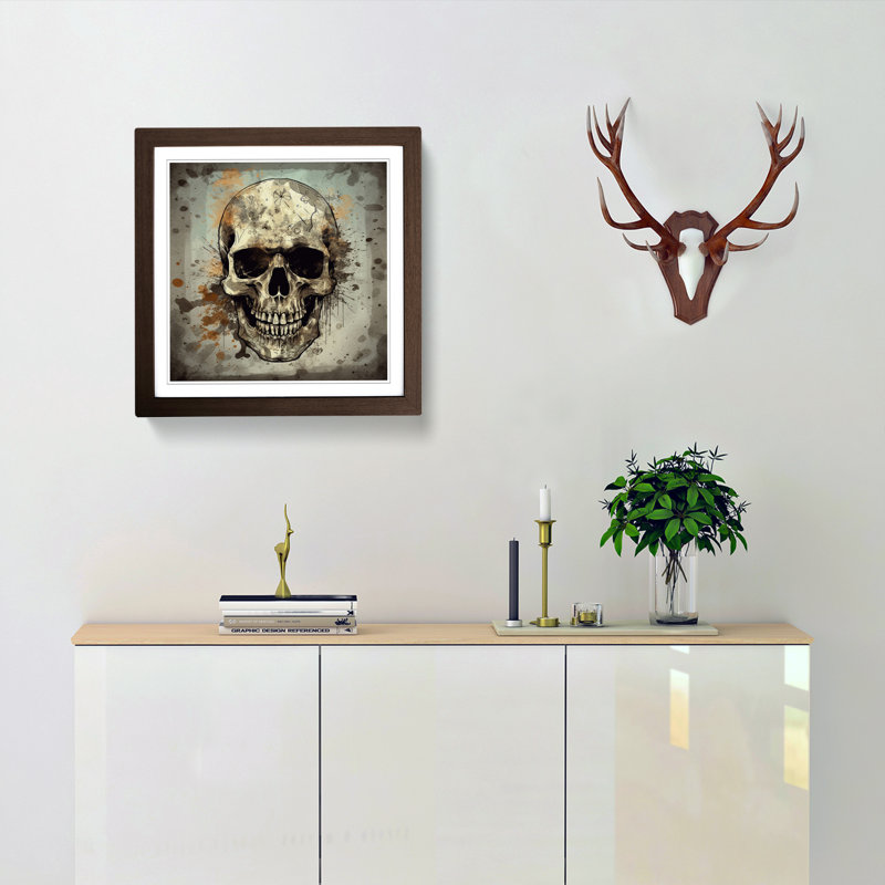 Skull Grunge Art No.1 - Framed Print