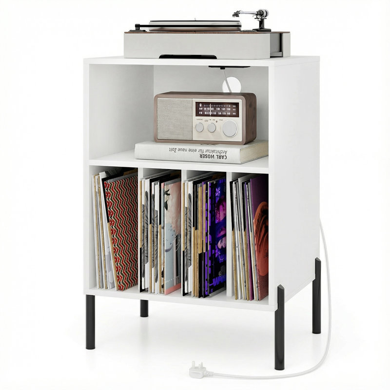 78 cm H Media Shelves, White