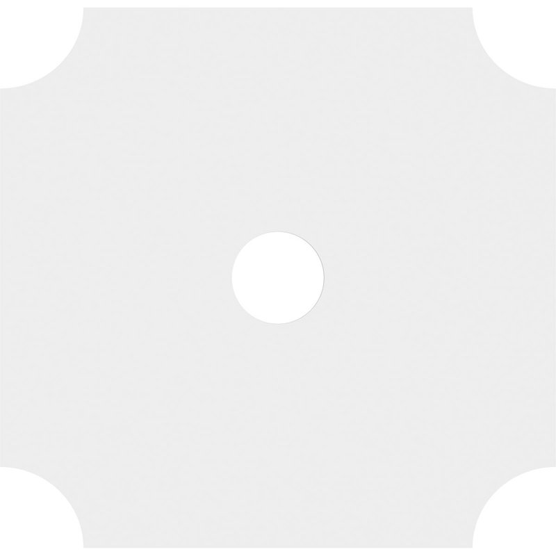 White PVC Contemporary Square Ceiling Medallion, 30"