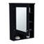 Pharmacie avec porte miroir et armoire à miroir de 29 po de hauteur avec trois tablettes dissimulées et deux tablettes ouvertes-1059381246