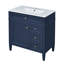 Meuble-lavabo de 30 po avec lavabo intÃ©grÃ©, meuble de rangement moderne pour salle de bain avec 2 tiroirs et un tiroir Ã  ouverture par basculement, ensemble de meuble-lavabo Merriwood avec armoire Ã  miroir, meuble-lavabo Ã  lavabo simple-1361644080