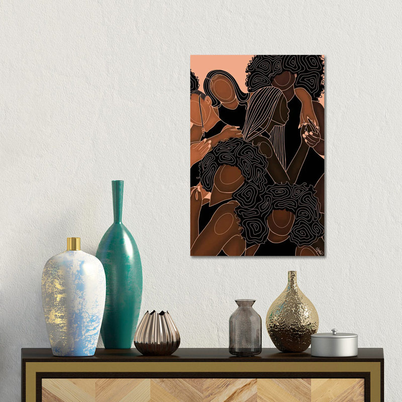 Melanin Sistas- Gallery-Wrapped Canvas Giclée, 18" H x 12" W