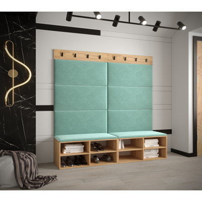 Jakab Hall Tree 168cm Wide with Bench and Shoe Storage