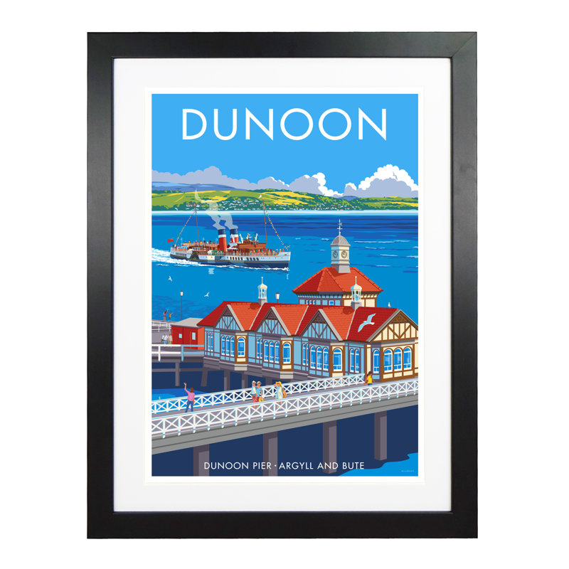 Dunoon by Stephen Millership - Print, 54cm H x 44cm W x 2.2cm D, Black