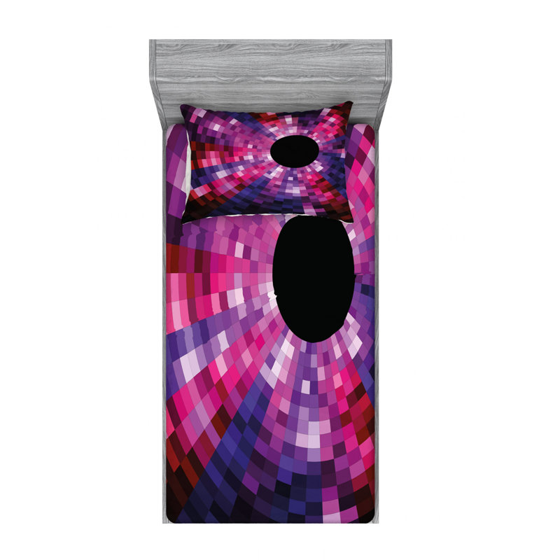 Ensemble de draps à mosaïque, Ensemble de draps pour lit simple avec drap-housse