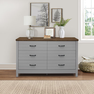 Salton Wood 6 Drawer Dresser by Millwood Pines