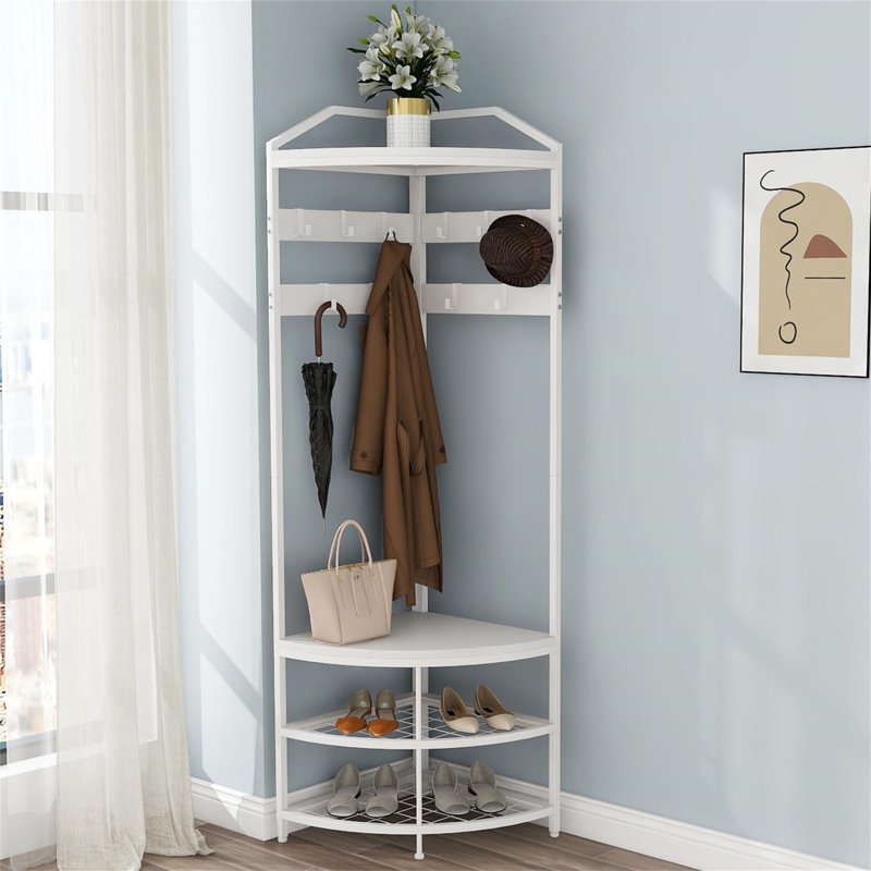 Hall Tree 44cm Wide, White