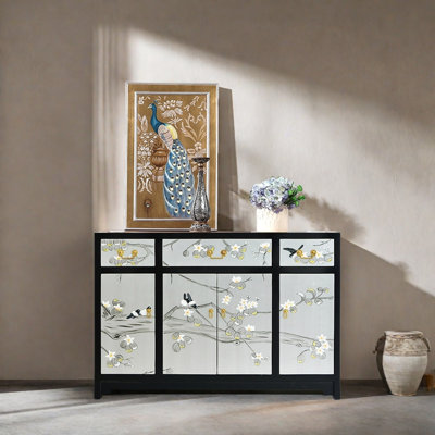 Hand-Painted Entryway Cabinet