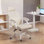 Fauteuil de bureau ergonomique, chaise d'ordinateur inclinable en filet, beige