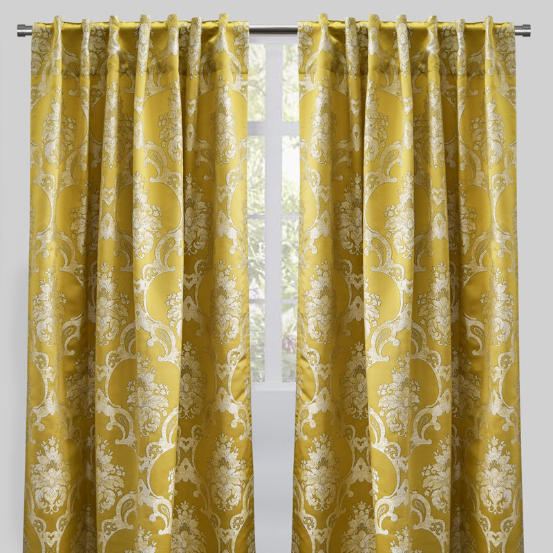 Katherine Room Darkening Curtain, Gold