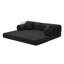 Canapé-lit convertible, canapé-lit pliant en velours côtelé avec cadre de forme fixe, canapé-lit de salon pour chambre à coucher (noir)-1144225570