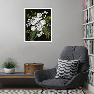 «Alabaster Bouquet I» par Regina Moore, impression sur bois encadrée
