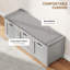 Polyester Upholstered Storage Bench-2117603267