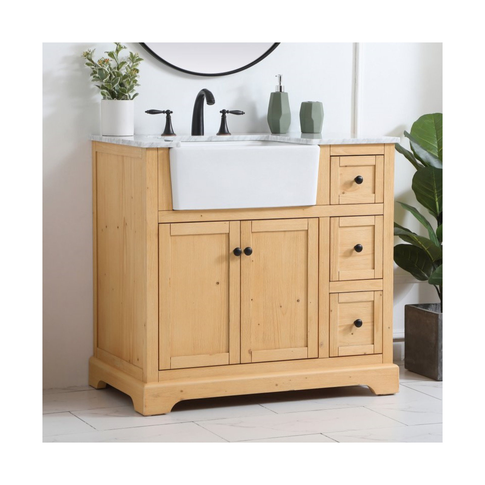 Pardue 36'' Single Bathroom Vanity, Natural Wood