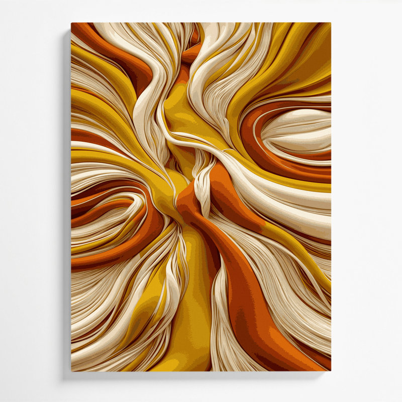 Abstrait art figuratif brun sur toile 51, H 14 po x l 11 po